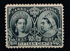 CANADA #58 UNUSED F-VF REGUM 15c STEEL BLUE JUBILEE