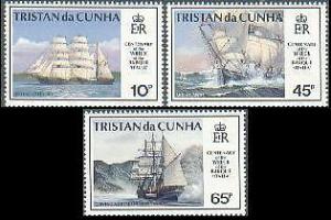 TRISTAN DA CUNHA Sc.# 517-19 Ship Stamps