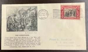 651 Shockley Cachet  George Rogers Clark 1929 FDC P-2