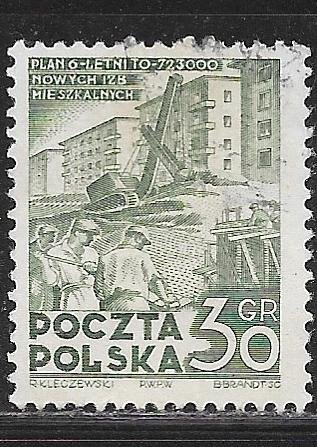 Poland 528: 30g Apartment House Construction, used, F-VF