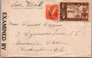 CUBA 1940-50 POSTAL HISTORY WWII CENSORED AIRMAIL COVER ADDR USA