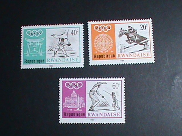 RWANDA STAMP-1964- SUMMER OLYMPIC GAMES TOYKO'64 STAMP SET VERY FINE