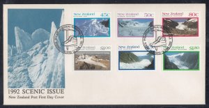 New Zealand Scott 1104-9 FDC - 1992 Scenic Issues