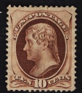 US Stamp #150 10c Brown Jefferson MINT NO GUM SCV $800