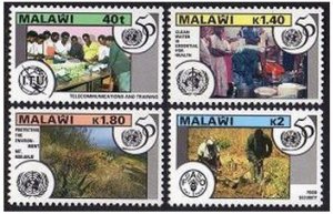 Malawi 659-662,662a,MNH.Michel 654-657,Bl.79. Telecommunications,Mt.Mulajne,1995