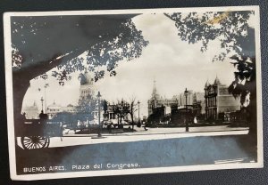 1933 Buenos Aires Argentina RPPC Postcard cover to Yonkers NY USA Congress Squar