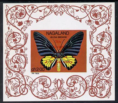 Nagaland 1971 Butterfly (Helena Birdwing) opt'd 7th Death...