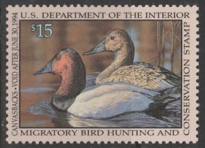 U.S. Scott Scott #RW60 Duck Stamp - Mint NH Single