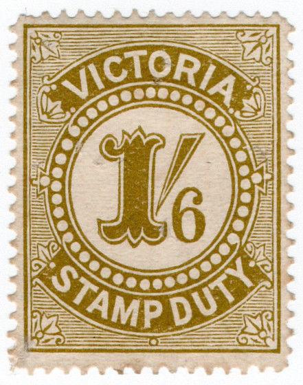 (I.B) Australia - Victoria Revenue : Stamp Duty 1/6d