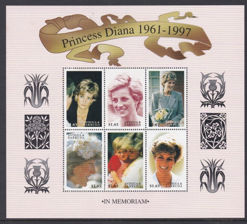 2119-20 Antigua Princess Diana SS MNH