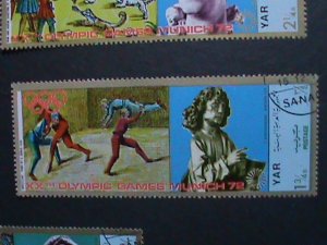 ​YEMEN-1972 OLYMPIC GAMES-MUNICH'72-SUPER LONG USED STAMPS SET-VERY FINE