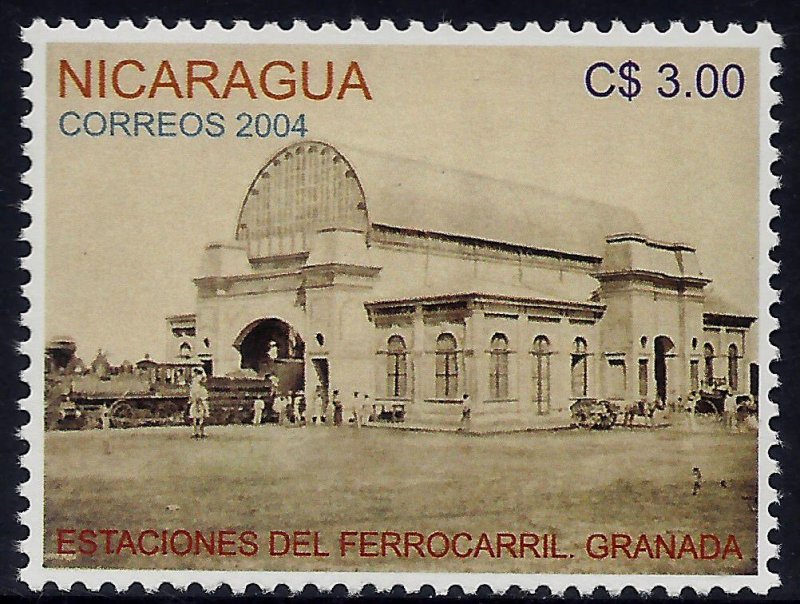 NICARAGUA GRANADA RAILROAD STATION Sc 2441 MNH 2004