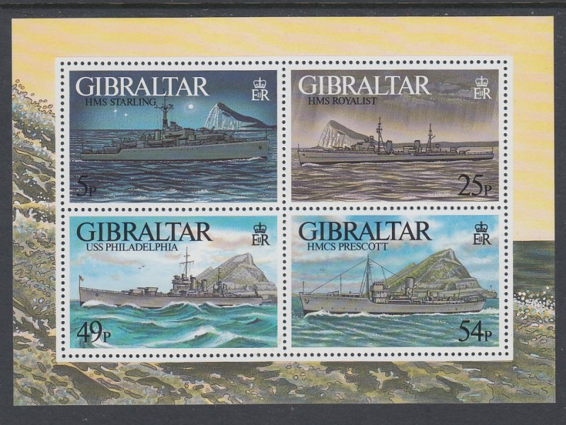 Gibraltar 714 Ships Souvenir Sheet MNH VF