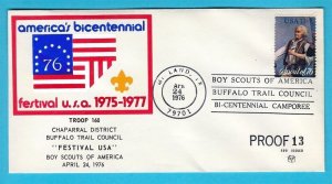 1976 Boy Scouts Buffalo Trail Council Troop 160 Bicentennial Camporee cancel