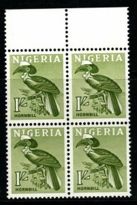 NIGERIA SG96 1961 1/= DEFINITIVE MNH BLOCK OF 4