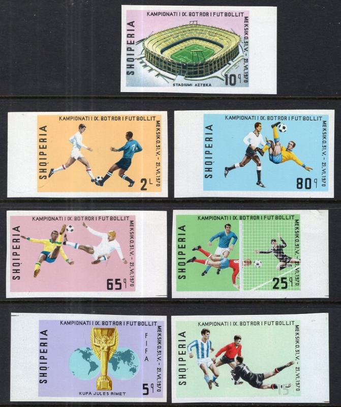 Albania 1290-1296 Soccer Imperfs MNH VF