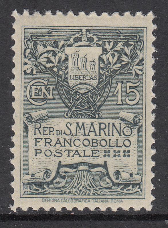 SAN MARINO - Sassone n.48 MNH** cv 450$  SUPER CENTERED RARE this condition