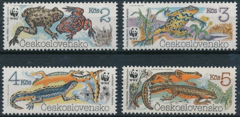 [167] Czechoslovakia Amphibians WWF good Set very fine MNH Stamps