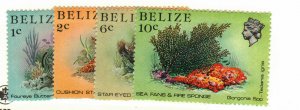 Belize #699-700, 704-5 MNH sealife