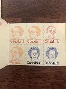 Canada Stamps Booklet Panes (6), 1970s issue, excellent condition