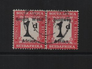 South West Africa 1927 SGd34 used pair