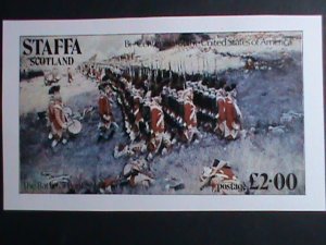 ​SCOTLAND-STAFFA STAMP-1976 BICENTENARY OF AMERICAN REVOLUTION IMPERF-MNH S/S