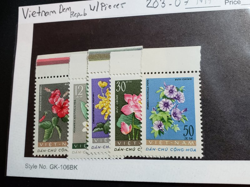 Democratic Republic of Vietnam Scott #203-07 Flowers MINT NEVER HINGED