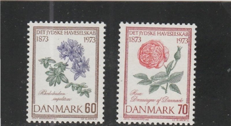 Denmark  Scott#  520-521  MNH  (1973 Horticultural Society of Denmark)