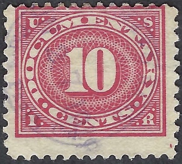 United States #R234 10¢ Documentary (1917). Rose. Good centering. Used.