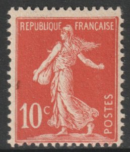 France Scott 155 - SG325, 1906 Sower with Ground 10c MH*