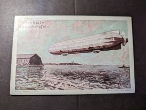 1909 Germany Zeppelin Postcard Cover Berlin to Ehringshausen