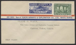 1928 April 13 Yukon Airways Flight White Horse to Carcross #CL42 Semi-Official