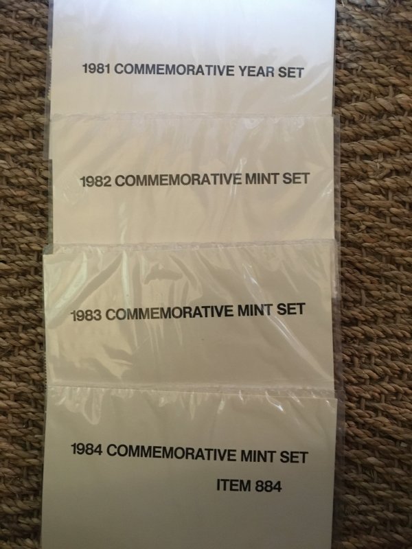 US Full Commemorative Year Sets 1981-84
