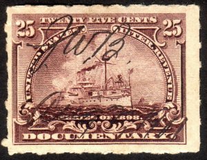 1898, US 25c, Documentary, Used, Sc R169