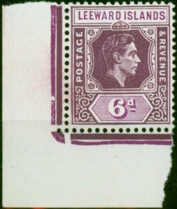 Leeward Islands 1947 6d Purple & Deep Magenta SG109b V.F MNH