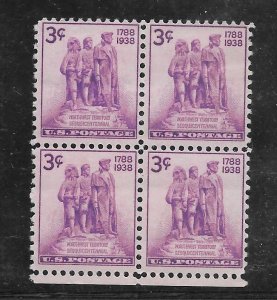 #837 MNH Northwest Territory Block of Four