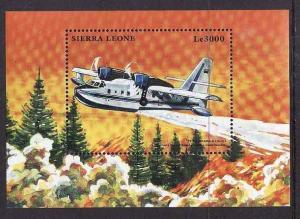Sierra Leone-Sc#2176-unused NH sheet-Planes-Canadair CL 215-