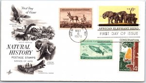 U.S. FIRST DAY COVER NATURAL HISTORY POSTAGE STAMPS SERIES IN COMBINATION 1970