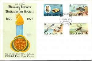 Isle of Man, Worldwide First Day Cover, Birds, Seashells, Insects