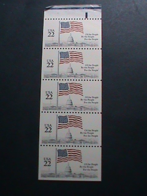 ​UNITED STATES-1985-SC# 2116a FLAG OVER CAPITAL DOME MNH -BOOKLET PANE-5 STAMP