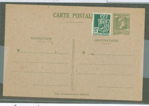 Algeria  1945 1F 20c postal card