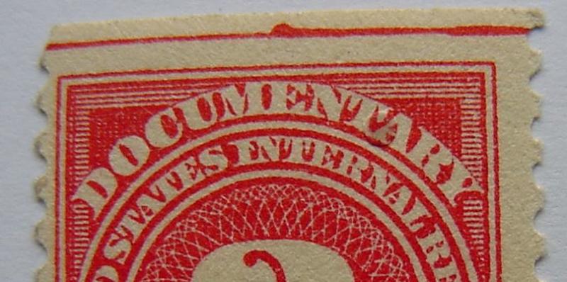 USA, Scott R198, Mint EFO - printed over perf chaff