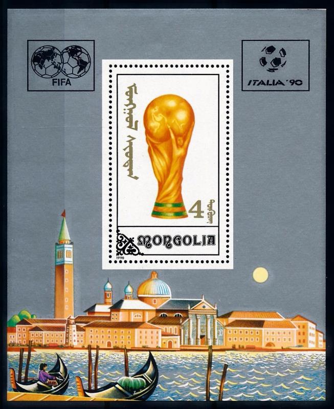 [68163] Mongolia 1990 World Cup Football Italy Souvenir Sheet MNH