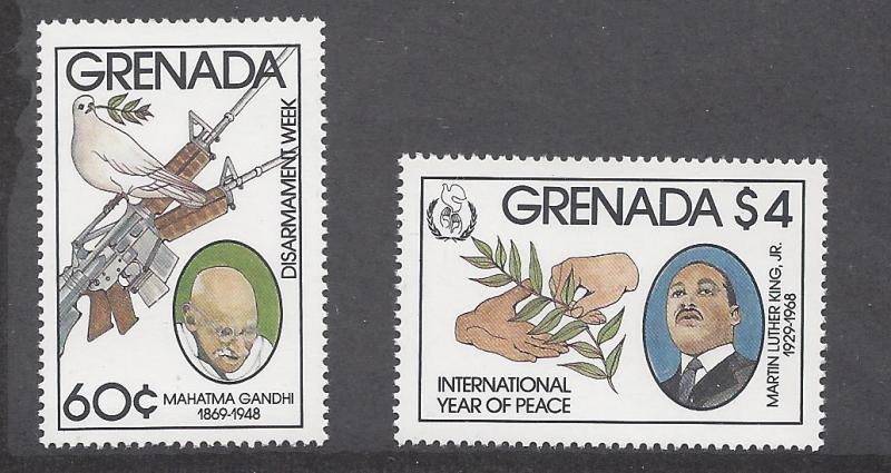 Grenada, 1404-05, Int'l Peace Year Singles,**MNH**