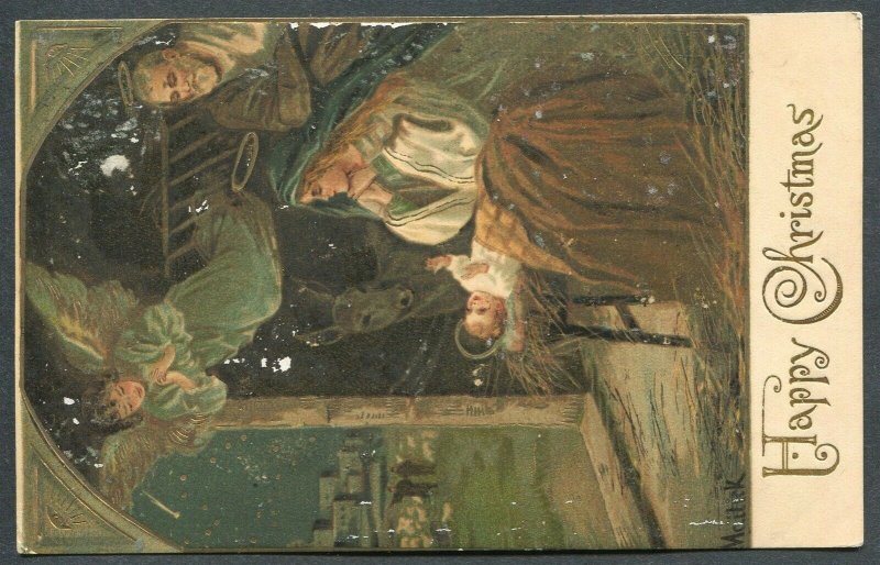 GREAT BRITAIN SQUARED CIRCLE CANCEL BURY/LANC ON POSTCARD