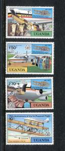 Uganda 211-214, MNH, Michel 191-194, 75th Ann. of the 1st Powered Flight, x18640