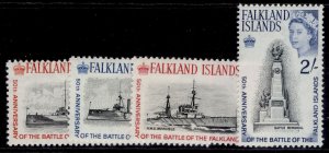 FALKLAND ISLANDS QEII SG215-218, 1964 Battle of Falkland Islands set, NH MINT.