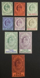 MOMEN: GIBRALTAR SG #56-64 1904-08 MINT OG LH/2NH £1,100 LOT #62435