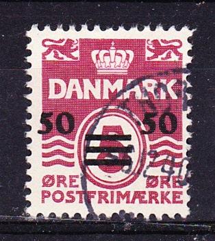 Faroe Islands   5 Used 1940 50o on 5o Surcharge CV $90.00