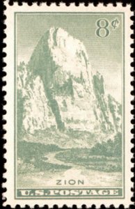 1934 8c Zion National Park, Utah Scott 747 Mint F/VF NH 